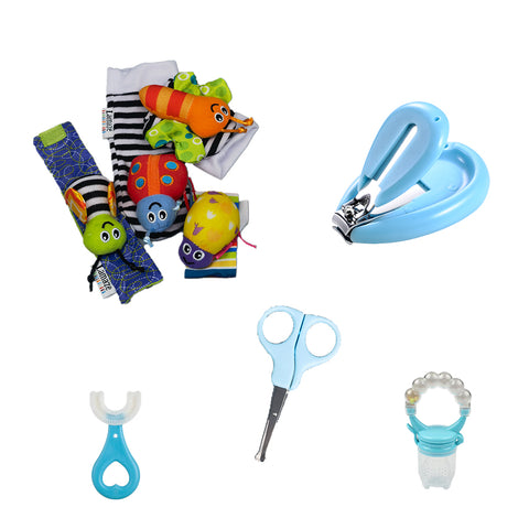 Set pentru bebelusi, 5 piese, albastru