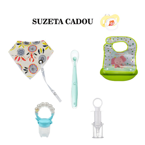 Set pentru bebelusi, verde, 5 piese