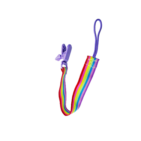 Set de 5 agățători de prins suzeta cu clips, multicolor