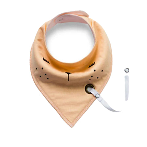 Bavețică cu agățătoare pentru suzetă, portocalie