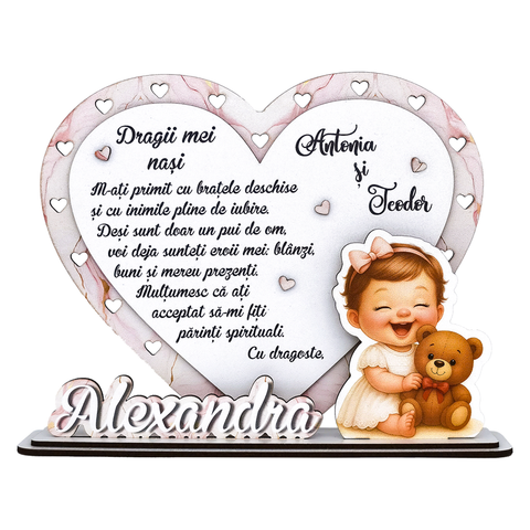 Placuta pentru nasi, roz 21x18 cm