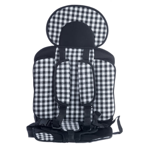 Suport auto pentru copii cu prindere în 4 puncte, negru în carouri