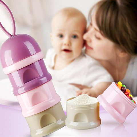 Recipient mâncare pentru bebeluși cu 3 compartimente, Plum