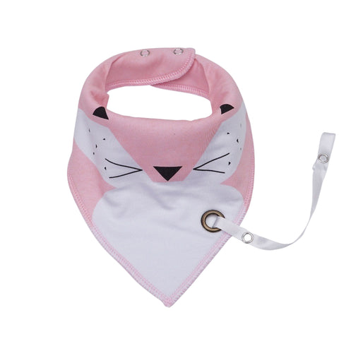 Bavețică cu agățătoare pentru suzetă, roz