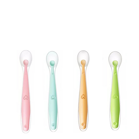 Set de 4 lingurițe diverse culori + cadou unghieră galbenă